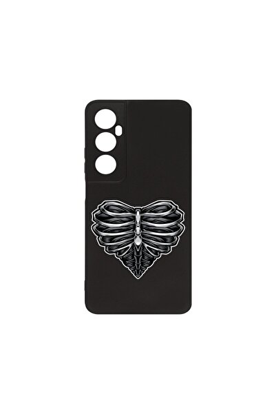 bestcase ¬Æ Husa Slim SIlicon 0.8MM, Compatibila Cu Realme C65, Skeleton Hear...