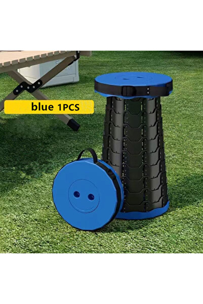 Choice1 blue 1pc Folding Stool Outdoor Portable Chair Retractable Adjustable ...