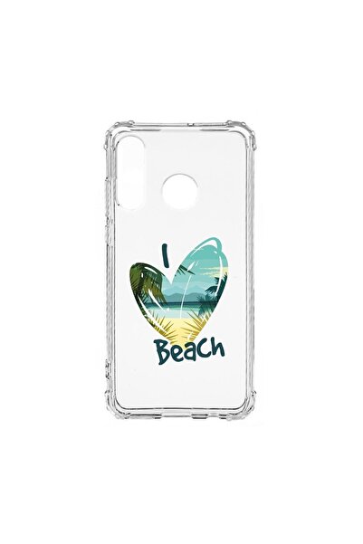 bestcase Husa Anti Shock, Compatibila Cu Huawei P30 Lite, I Love Beach, Silic...