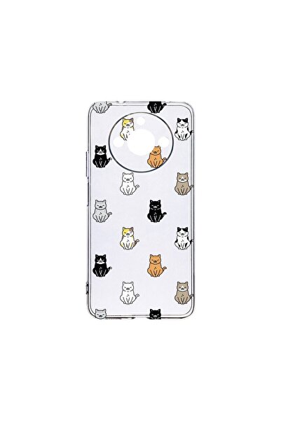 bestcase Διαφανής Θήκη Σιλικόνης 2MM, Συμβατή με Realme 11, Σχέδιο Γάτας, Αντ...