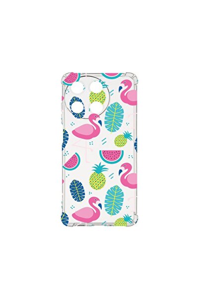 bestcase Противоударен калъф 1.5ММ, съвместим с Realme 11 4G, Фламинго, Устой...