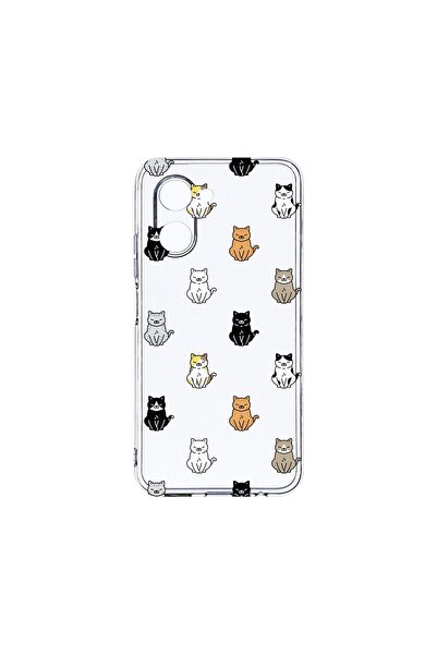 bestcase Διαφανής Θήκη Σιλικόνης 2MM, Συμβατή με Realme C33, Σχέδιο Γάτας, Αν...