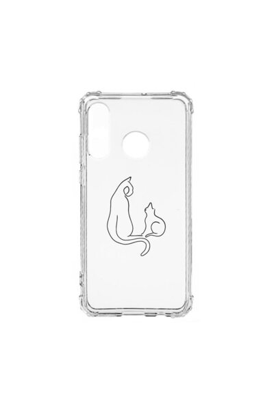 bestcase Husa Anti Shock Silicon Compatibila cu Huawei P30 Lite, Abstract Cat...