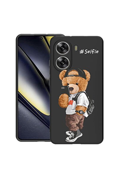 bestcase Husă pentru Poco X7 Pro 5G, Ursuleț de pluș Selfie, Silicon subțire ...