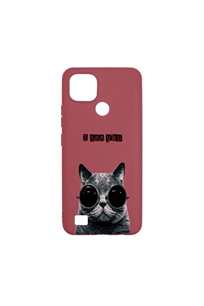 bestcase Силиконов калъф, съвместим с Realme C21, I See You, Устойчив на изно...