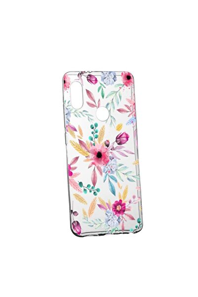 bestcase Husa Silicon, Transparent, Slim, Happy Flowers, Huawei P20 Lite