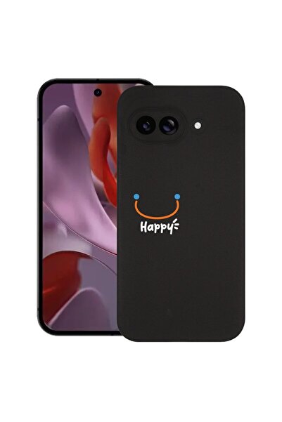 bestcase Калъф за Google Pixel 9a, Be Happy, Тънък силиконов 0.8ММ, Удароусто...