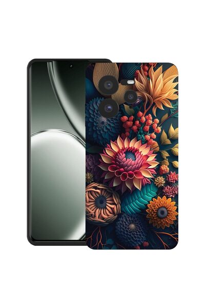 bestcase ¬Æ Husa pentru Realme GT 7 Pro cu Design Colorful Flowers, TPU Mat U...