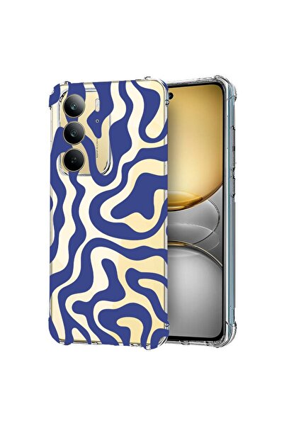 bestcase ¬Æ Husa pentru Realme 14x 5G, Anti Shock 1.5MM, Blue Abstract Line, ...