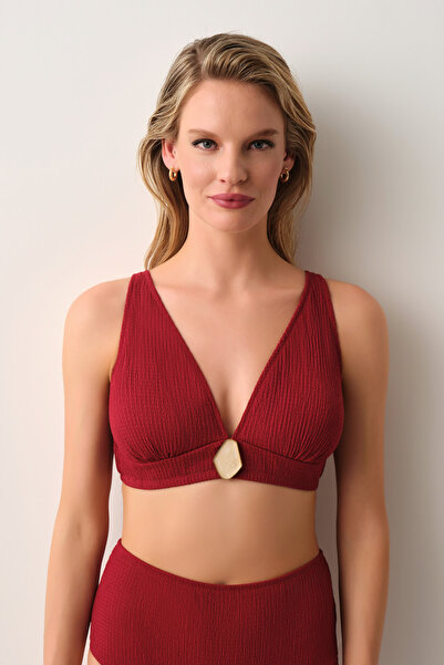 SUWEN Mika V Kesim Üçgen Balensiz Bralet Bikini Üst