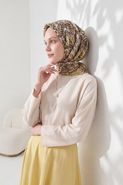 Silk Home Soft Scarf Perla Oil Green 90X90