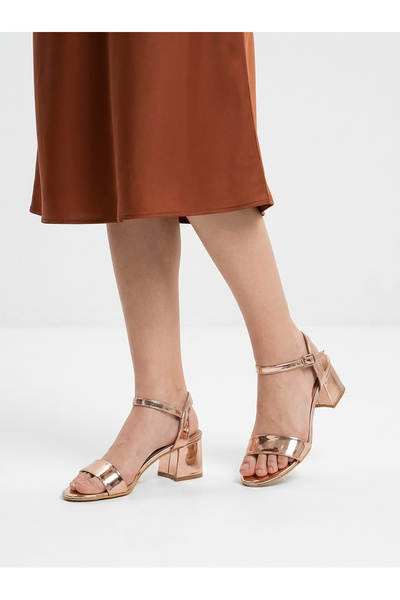 Ayalbuzenne Copper Colored Mirror Tekbant Heel 5 Centimeters