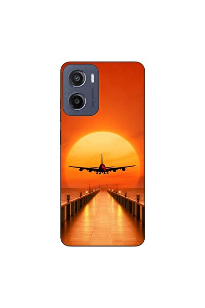 OEM Husa compatibila cu Motorola Moto G05 Silicon Gel Tpu Model Airplane Sunset