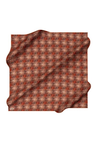 Aker Silk Scarf - Spring-Summer 2026 - 9119701-361 - Sura - Retro Plaid Pattern