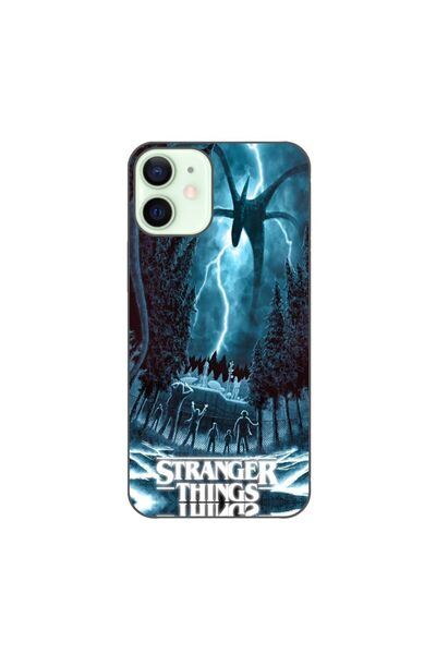 OEM Husa compatibila cu Apple iPhone 12 Mini Silicon Gel Tpu Model Stranger T...