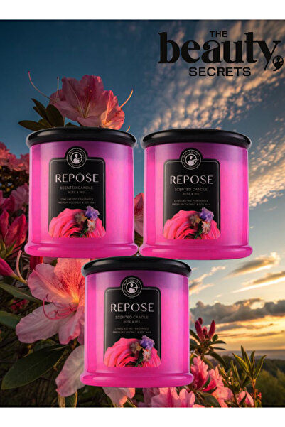 The Beauty Secrets 3 قطع شمعة معطرة ريبوز 500 جرام