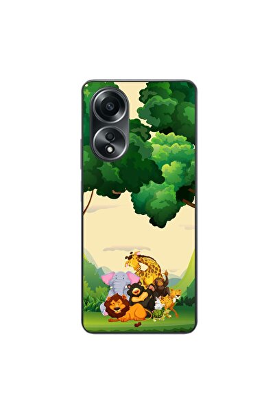 OEM Husa compatibila cu Oppo A58 4G Silicon Gel Tpu Model Jungla cu Animale