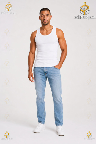 SİNREZ Men's Halter Neck Lycra Sports Singlet Short Shirt Mannequin