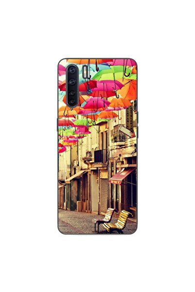 OEM Θήκη συμβατή με Oppo A91 από σιλικόνη gel TPU με σχέδιο πολύχρωμων ομπρελ...