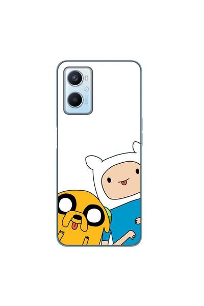 OEM Case compatible with Oppo A96 4G Silicon Gel Tpu Model Finn and Jake Tongues