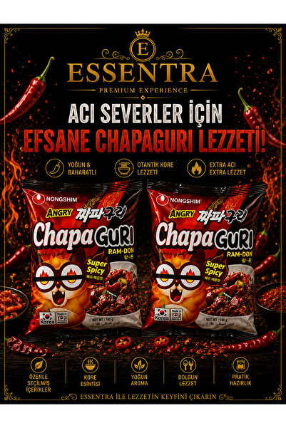 Essentra Home Chapa guri Shin Ramyun Kore Usulü Hazır Noodle 2’li Paket