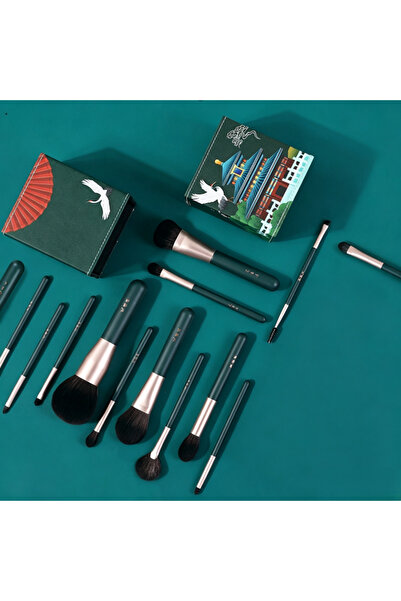 Halasouq 14pcs Makeup Brushes Set - Synthetic Bristles, Foundation Eyeshadow ...