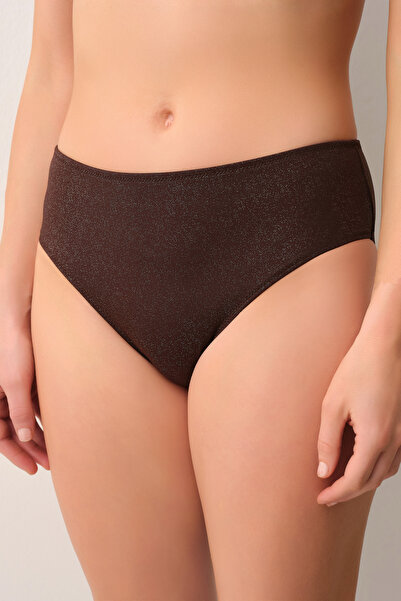 SUWEN Disco Midi Yüksek Bel Bikini Alt