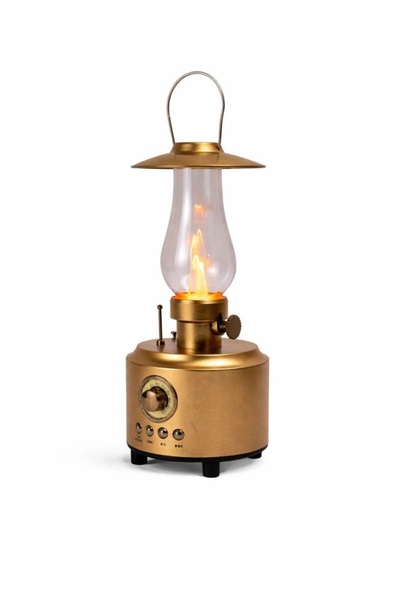 BaoBao Vintage LED lantern with realistic flame effect, wireless speaker, USB...
