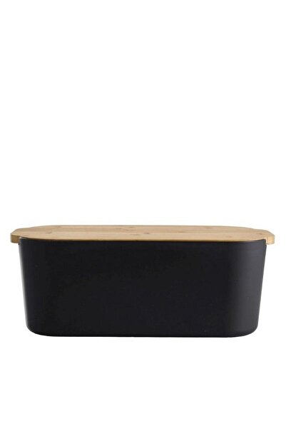 Day Ψωμιέρα Πλαστική/Bamboo Μαύρη 33x18,5x12cm SCH77068K6