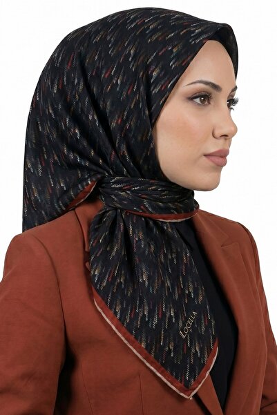 hadiora Women's Black Red Striped Organic Cotton Soft Scarf
