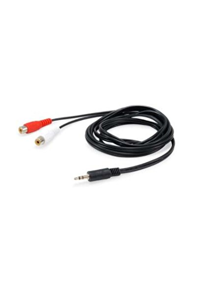EQUIP Audiokabel 3.5mm->2xRCA St/Bu 2.50m schwarz Polybeutel