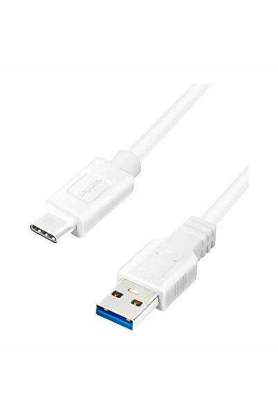 LogiLink CU0174 - Kabel USB 3.2 Gen1x1, mƒôski USB-A na mƒôski USB-C, bia≈Çy, 1m