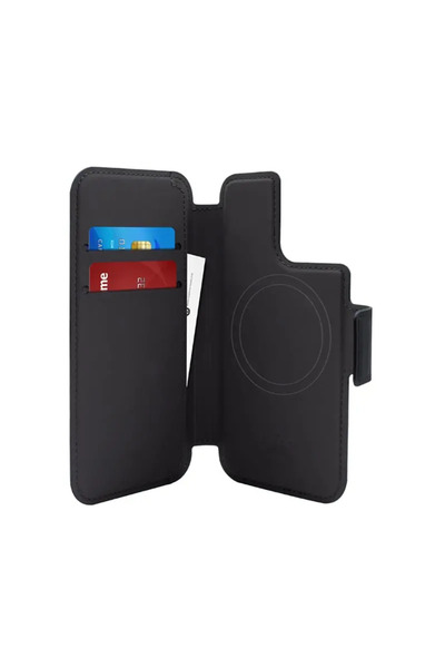 Puro Husă Folio MagSafe pentru iPhone 14 Pro / 13 Pro (negru)
