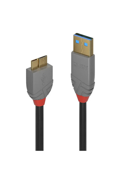LİNDY Cablu USB 3.0 Tip A/Micro-B Anthra Line M/M 1m