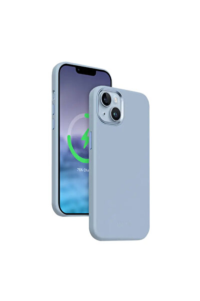 Crong Husă colorată LUX Magnetică - Etui iPhone 15 Plus MagSafe (albastru)