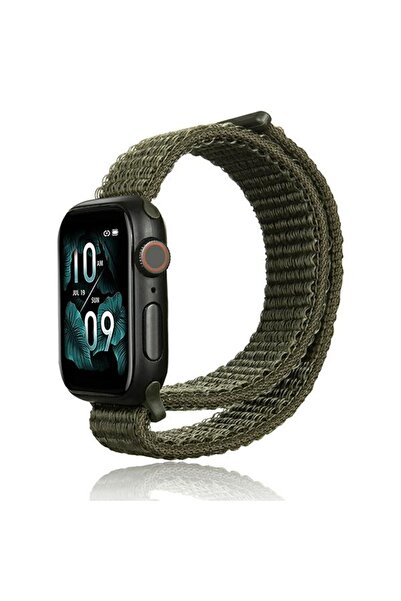 Beline Curea Apple Watch din nailon 38/40/41mm kaki cargo