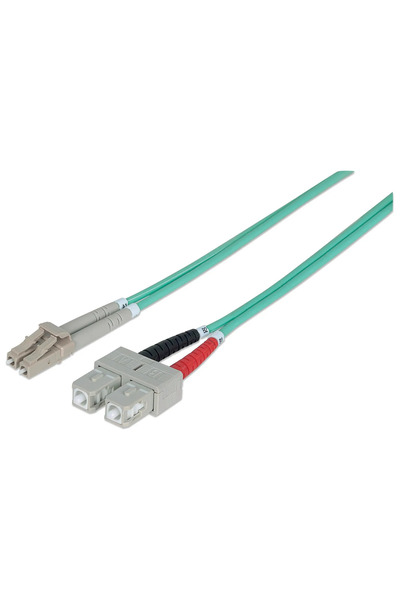 Intellinet LWL Anschlusskabel LC/SC 2m Multimode OM3 aqua