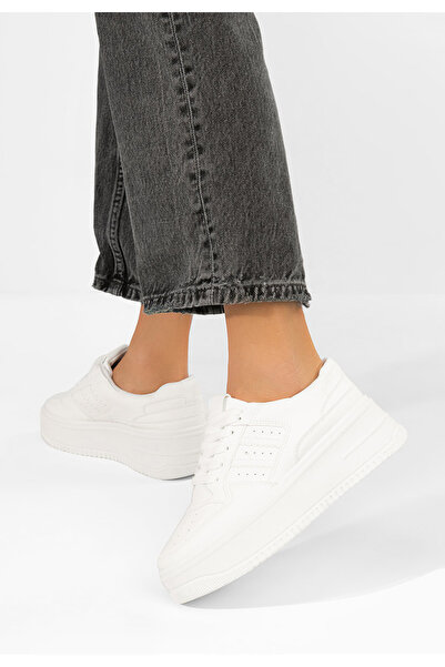 B T Shoes Sneakers cu platformă Liorna albi