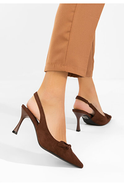 B T Shoes Pantofi slingback Kamela maro