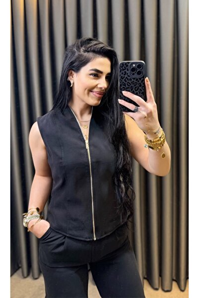 Nisam Zipper Vest Set