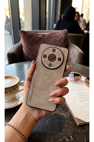 TechTrove Honor Magic 8 Lite İçin Uyumlu Deri Tasarımlı Elde Kaymaz Sararmaz ...