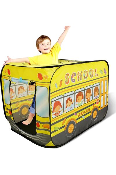Generic Play Tent for Children, Pop-Up School Bus Shaped Playhouse Toy, 112 x...