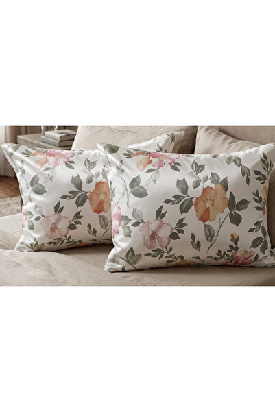 ARTUNHOME Set de fețe de pernă din satin cu model floral 50x70 cm (2 bucăți) ...