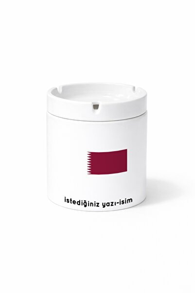 Kirbi Reklam Country Qa Qatar Qatar Flag Flag Double Sided Printed Ashtray As...