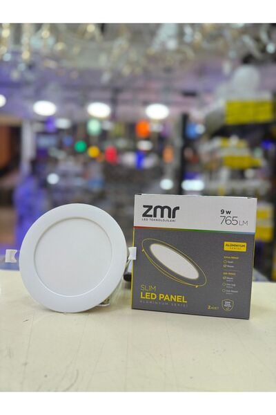 ZMR İkili Paket 9W Beyaz Kasa Slim Panel Armatür ( BEYAZ IŞIK )