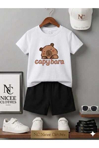NC Nicee Clothes Tricou și pantaloni scurți de vară pentru copii, unisex (imp...