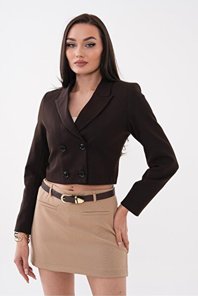 soi fashion Double Breasted Crop Blazer Jacket