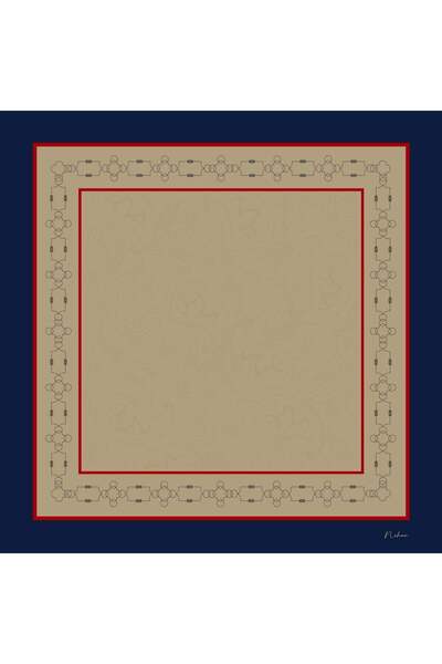 Nihan Sura Sura Silk Scarf - Navy Blue