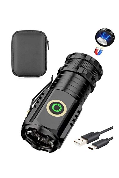 Arabest Mini LED Flashlight,5000 Lumens,5 Light Modes,Rechargeable USB C,Pock...