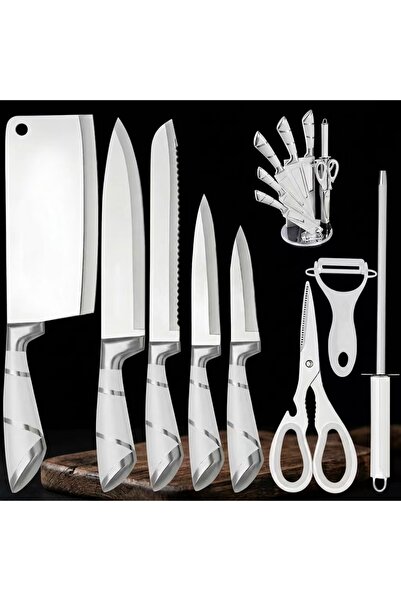 OSOOKE 9-Piece Kitchen Knife Set with Stand, Professional Chef Knives for Hom...